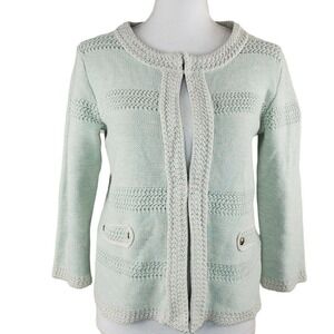 Cabi Women's Mint Green Society Cardigan Sweater Size S Knit